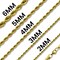 Stainless Steel 18K Gold PVD Coated Rope Chain Necklace